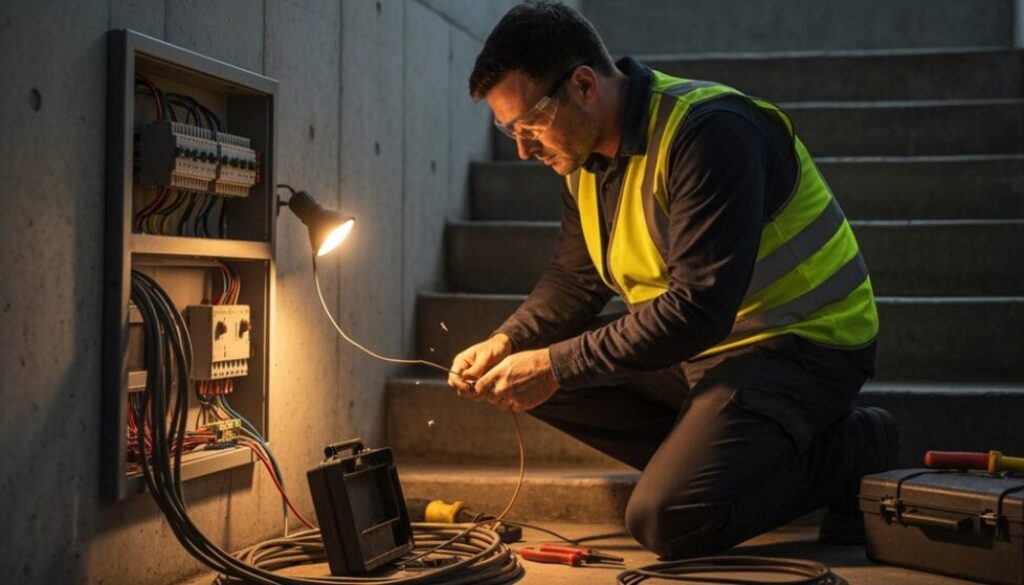 Elektriker über Zeitarbeit