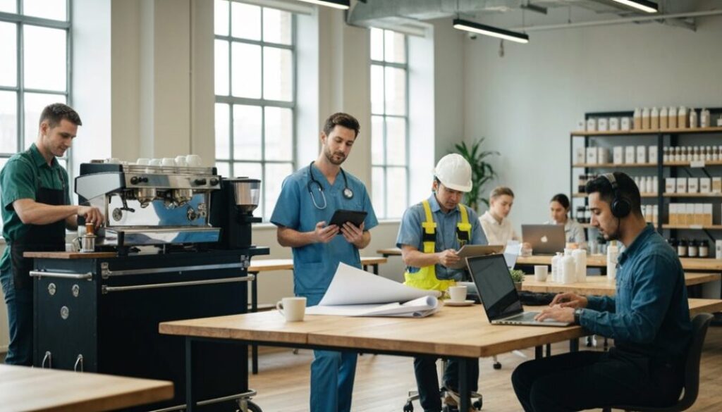 befragte temporäre Arbeitssektoren