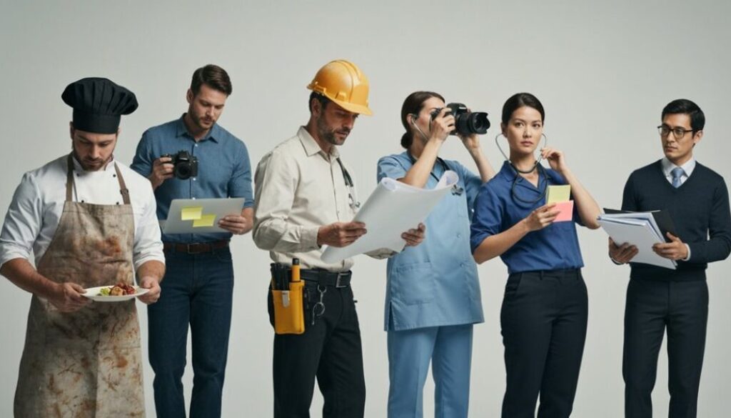 vorübergehende Arbeitsleistungen spezifische Berufe